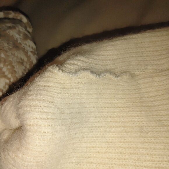 Handmade Vintage Cream Wool Beanie Hat Woven Fringe Scarf Giulia Biondi Italy - Picture 13 of 16